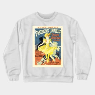 MUSEE GREVIN French Theatre Pantomime Musical Lithograph Poster Jules Cheret Crewneck Sweatshirt